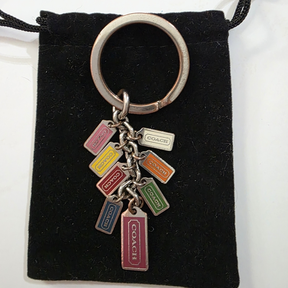 Coach Colorful Tag Keychain Bagcharm - Picture 4 of 5